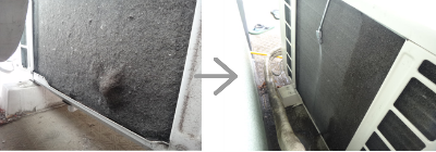 エアコン室外機クリーニング２