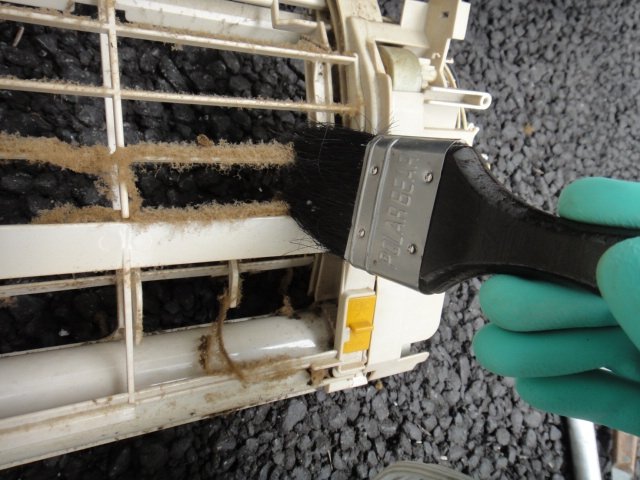 F28JTSXSお掃除ユニット刷毛でお掃除