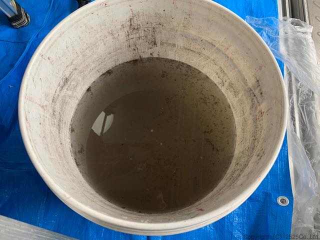 f40wtcxp洗浄後の汚水